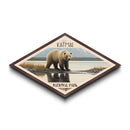 Retro Katmai National Park Travel Poster Canvas Texture Print, Travel Decor, Midcentury Modern Decor Alaska Landscape