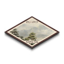 Kings Canyon National Park Diamond Shaped Travel Poster Canvas Art Print, Canvas Wall Art, Travel Gift, California Landscape