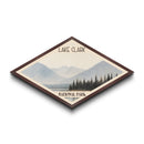 Lake Clark National Park Diamond Shaped Travel Poster Canvas Art Print, Canvas Wall Art, Travel Gift, Alaska Landscape
