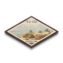 Mesa Verde National Park Diamond Shaped Travel Poster Canvas Art Print, Canvas Wall Art, Travel Gift, Colorado Landscape