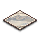 North Cascades National Park Diamond Shaped Travel Poster Canvas Art Print, Canvas Wall Art, Travel Gift, Washington Landscape