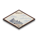 Pinnacles National Park Diamond Shaped Travel Poster Canvas Art Print, Canvas Wall Art, Travel Gift, California Landscape