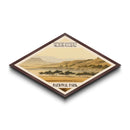 Theodore Roosevelt National Park Diamond Shaped Travel Poster Canvas Art Print, Canvas Wall Art, Travel Gift, North Dakota Landscape