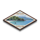 Virgin Islands National Park Diamond Shaped Travel Poster Canvas Art Print, Canvas Wall Art, Travel Gift, North Dakota Landscape