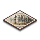 Yellowstone National Park Diamond Shaped Travel Poster Canvas Art Print, Canvas Wall Art, Travel Gift, Idaho Landscape