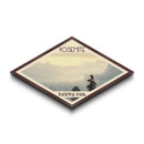 Yosemite National Park Diamond Shaped Adventure Poster Canvas Artwork Print, Canvas Wall Art, Travel Gift, California Landscape