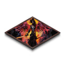 Blade Wing Warrior Diamond Shaped Angel Canvas Art Print fiery red wings sword epic fantasy female warrior modern home wall decor