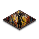 Apocalypse Blade Angel Diamond Shaped Warrior Canvas Art Print urban graffiti style fantasy sword wings chaos dramatic wall decor