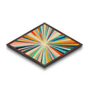 Kaleidoscope Burst Three Diamond Shaped Canvas Embossed Print bold abstract colorful explosion modern home decor housewarming gift