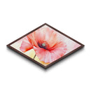 Soft Poppy Petal Diamond Shaped Canvas Embossed Print Watercolor Flower Nature Painting Romantic Art Living Room Mother’s Day Gift