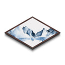 Watercolor Landscape Painting Print, Arctic Landscape Art, Diamond Shaped Wall Art, Winter Landscape Painting