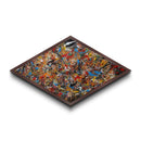 Electric Rhythm Splash Diamond Shaped Abstract Canvas Art Print Jackson Style Colorful Modern Wall Decor Bold Artistic Energy Piece