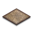 Birmingham - UK Diamond Shaped City Map, Custom Diamond Shaped Wall Art, City Map Canvas