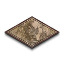 Jaipur - India Diamond Shaped City Map, Custom Diamond Shaped Wall Art, City Map Canvas