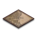 Milwaukee Diamond Shaped City Map, Custom Diamond Shaped Wall Art, City Map Canvas