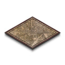 Minneapolis Diamond Shaped City Map, Custom Diamond Shaped Wall Art, City Map Canvas