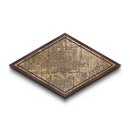 Oklahoma City Diamond Shaped City Map, Custom Diamond Shaped Wall Art, City Map Canvas