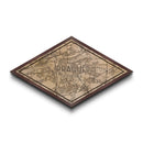 Prague - Czech Republic Diamond Shaped City Map, Custom Diamond Shaped Wall Art, City Map Canvas