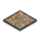 Rome - Italy Diamond Shaped City Map, Custom Diamond Shaped Wall Art, City Map Canvas