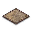 Sacramento Diamond Shaped City Map, Custom Diamond Shaped Wall Art, City Map Canvas