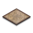 Saint Petersburg - Russia Diamond Shaped City Map, Custom Diamond Shaped Wall Art, City Map Canvas