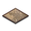 West Valley City Diamond Shaped City Map, Custom Diamond Shaped Wall Art, City Map Canvas