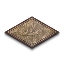 Fort Worth Diamond Shaped City Map, Custom Diamond Shaped Wall Art, City Map Canvas