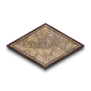 Hamburg - Germany Diamond Shaped City Map, Custom Diamond Shaped Wall Art, City Map Canvas