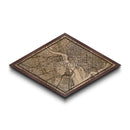 Washington D.C Diamond Shaped City Map, Custom Diamond Shaped Wall Art, City Map Canvas