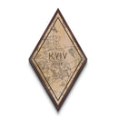Kyiv - Ukraine Diamond Shaped Travel Poster, Custom Diamond Shaped Wall Art, City Map Canvas