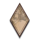 Long Beach Diamond Shaped Travel Poster, Custom Diamond Shaped Wall Art, City Map Canvas
