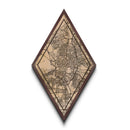 Madrid - Spain Diamond Shaped Travel Poster, Custom Diamond Shaped Wall Art, City Map Canvas