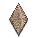 Omaha Diamond Shaped Travel Poster, Custom Diamond Shaped Wall Art, City Map Canvas