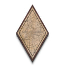 Saint Petersburg - Russia Diamond Shaped Travel Poster, Custom Diamond Shaped Wall Art, City Map Canvas