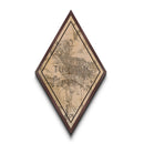 Tucson Diamond Shaped Travel Poster, Custom Diamond Shaped Wall Art, City Map Canvas