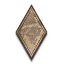 Arlington Diamond Shaped Travel Poster, Custom Diamond Shaped Wall Art, City Map Canvas