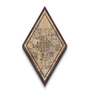 Beijin - China Diamond Shaped Travel Poster, Custom Diamond Shaped Wall Art, City Map Canvas