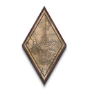 El Paso Diamond Shaped Travel Poster, Custom Diamond Shaped Wall Art, City Map Canvas