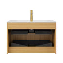 Nuvia Luxury 30/36-Inch Sintered Stone Floating Bathroom Vanity With Sink (SAK70429)