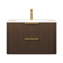Nuvia Luxury 30/36-Inch Sintered Stone Floating Bathroom Vanity With Sink (SAK70429)