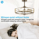 30" Modern DC Motor Brushed Nickel Downrod Mount Reversible Ceiling Fan with Lighting and Remote Control