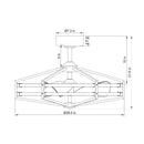 30" Modern DC Motor Brushed Nickel Downrod Mount Reversible Ceiling Fan with Lighting and Remote Control