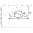 30" Modern DC Motor Brushed Nickel Downrod Mount Reversible Ceiling Fan with Lighting and Remote Control