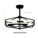 30" Modern DC Motor Brushed Nickel Downrod Mount Reversible Ceiling Fan with Lighting and Remote Control