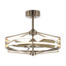 30" Modern DC Motor Brushed Nickel Downrod Mount Reversible Ceiling Fan with Lighting and Remote Control