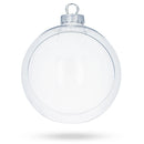 Set of 3 Clear Plastic Christmas Ball Ornaments with Cutout Openings DIY Craft 3.6 Inches