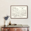 Vintage Map of Bowie County, Texas 1894