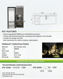 RTR600 600W Multi Tap Low Voltage Transformer with Photocell and Manual Dial Timer IP65 Waterproof