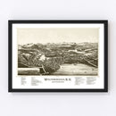 Vintage Map of Wolfeborough, New Hampshire 1889