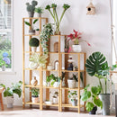 66In Tall 6 Tier Narrow Wood Bookcase Slim Shelf Living Room